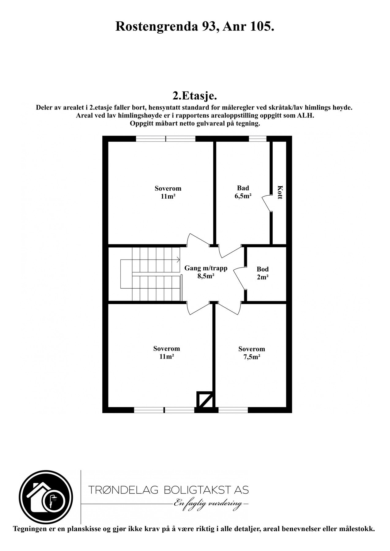 Planskisse 2. etasje. Galleribilde