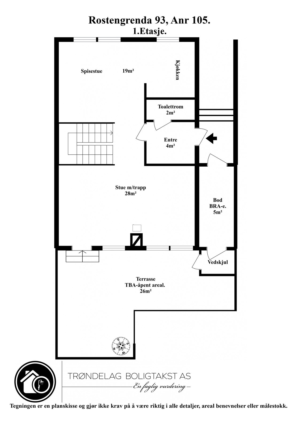 Planskisse 1. etasje. Galleribilde