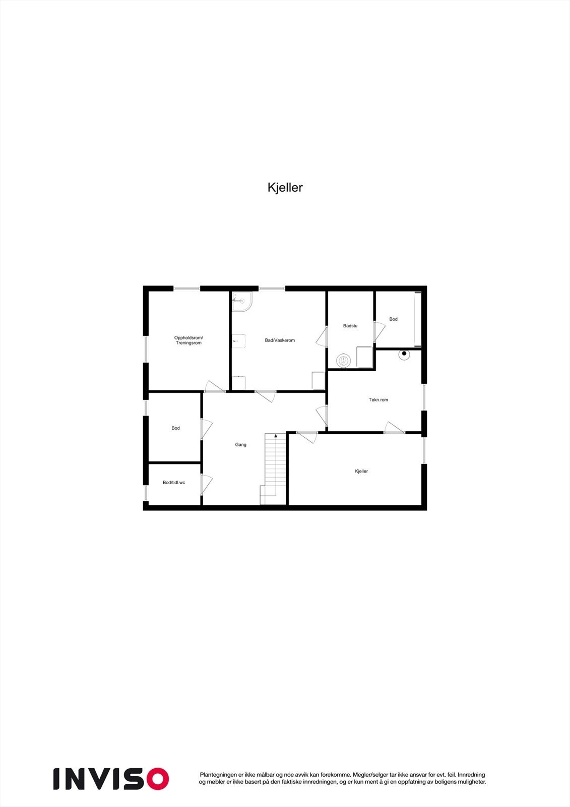 Plantegning kjeller. Galleribilde