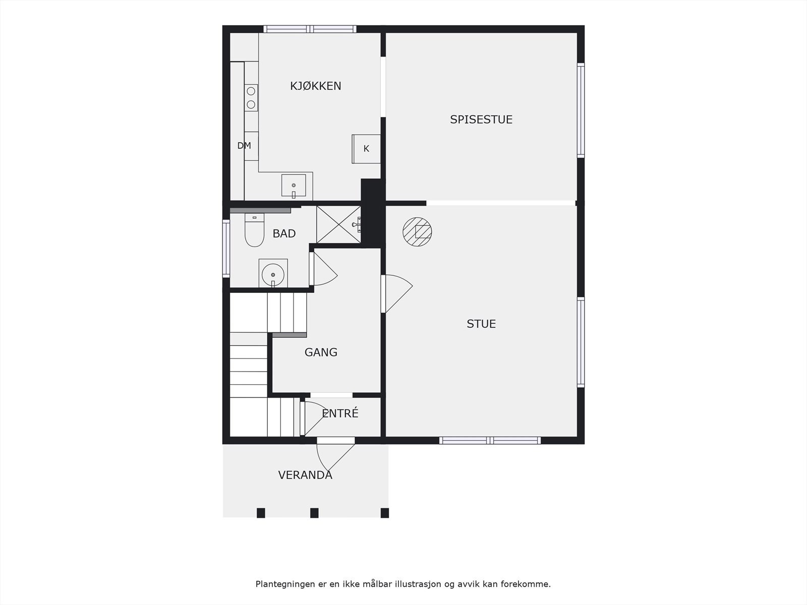 Plantegning 1.etasje. Galleribilde