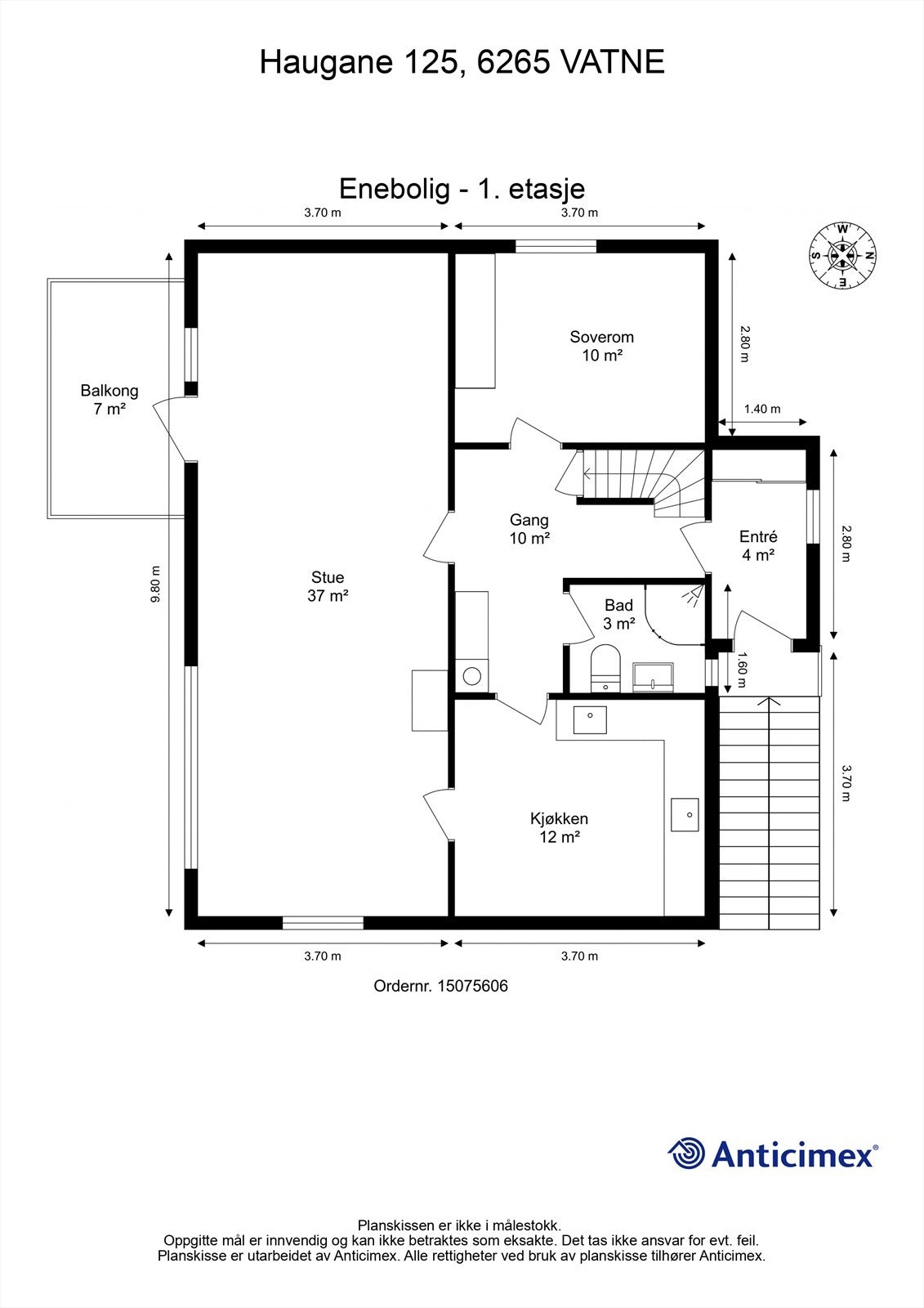 Plantegning 1. etasje Galleribilde