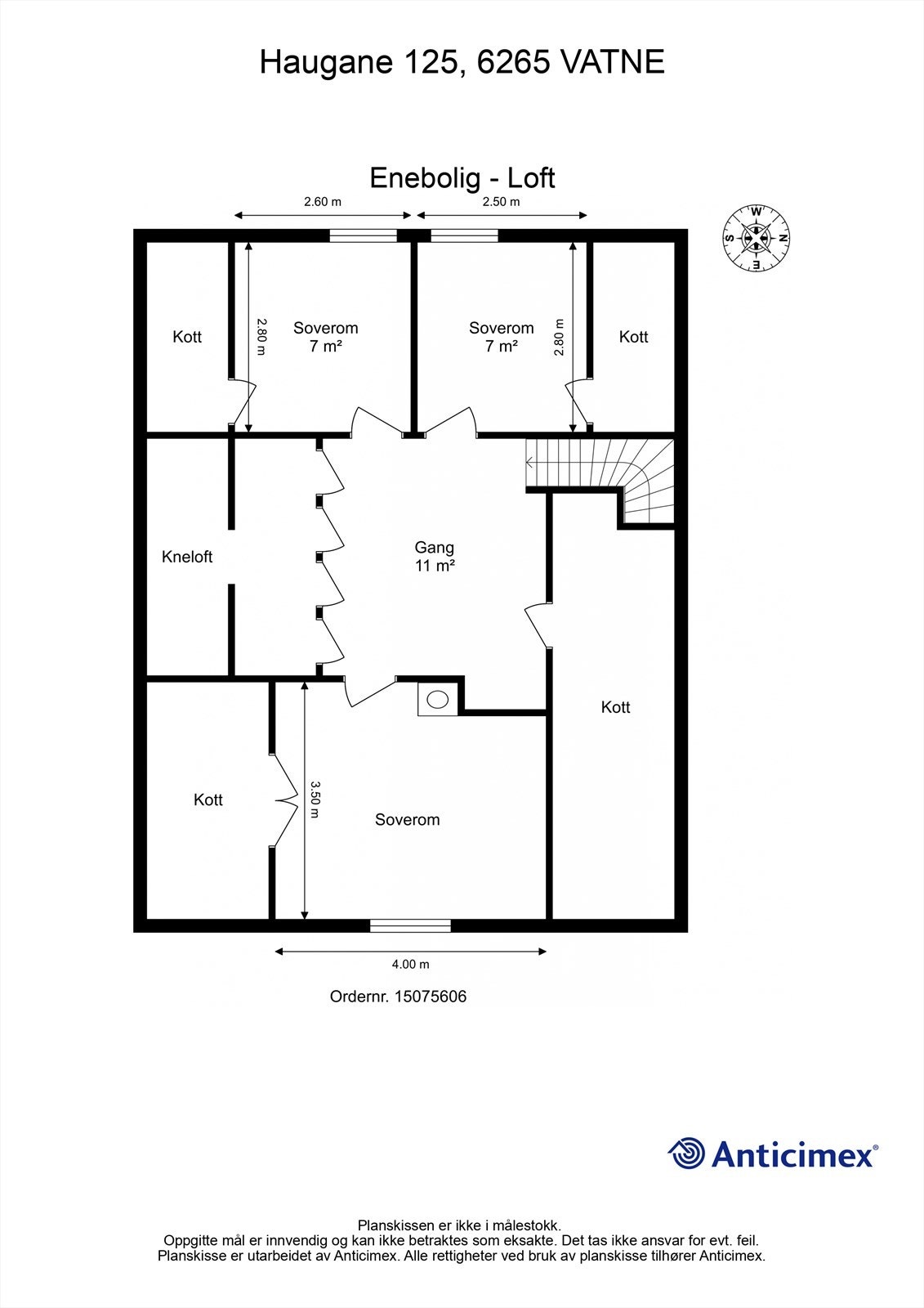 Plantegning loft Galleribilde