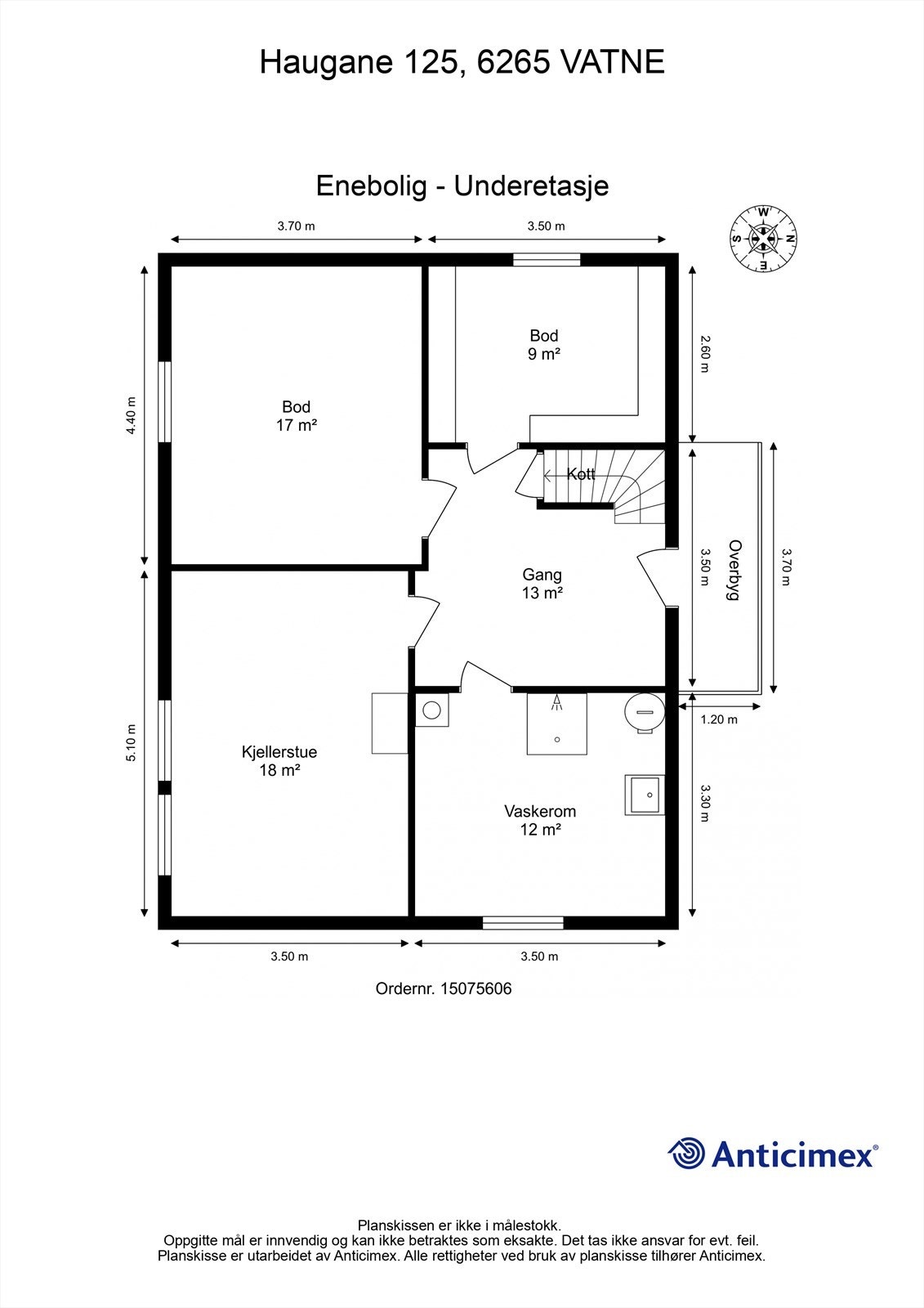 Plantegning underetasje Galleribilde