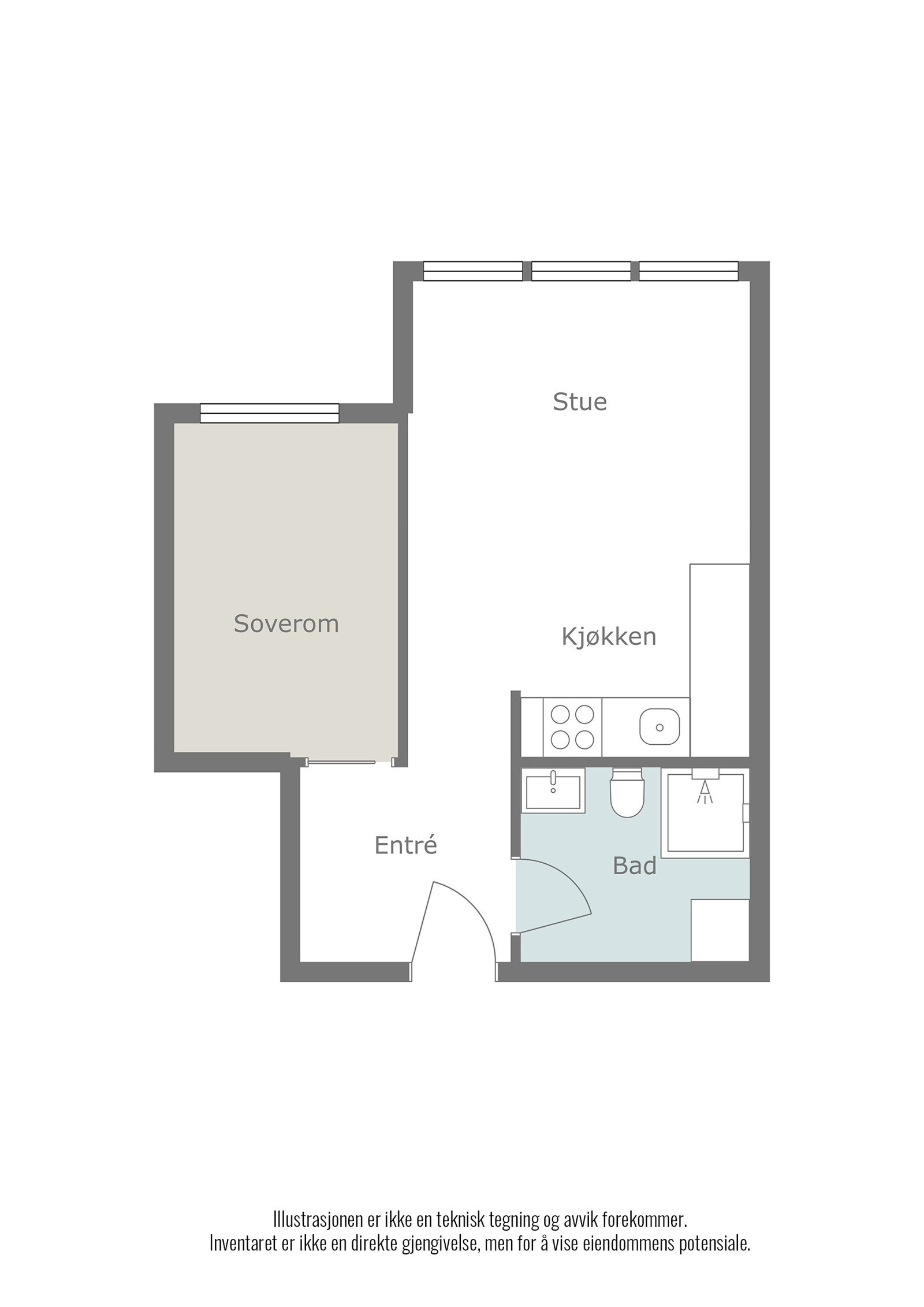 Planløsningen er svært god. Galleribilde