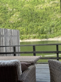 Utsikt utover elven Vefsna Galleribilde