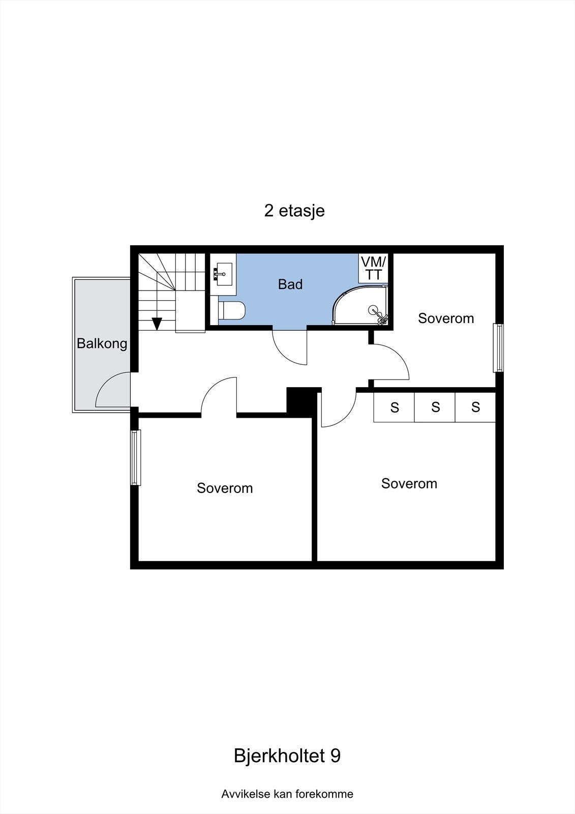 Planskisse loftsetasje Galleribilde