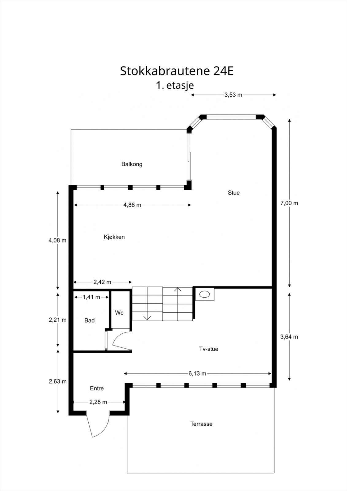 Plantegning 1 og 2 etg. Galleribilde