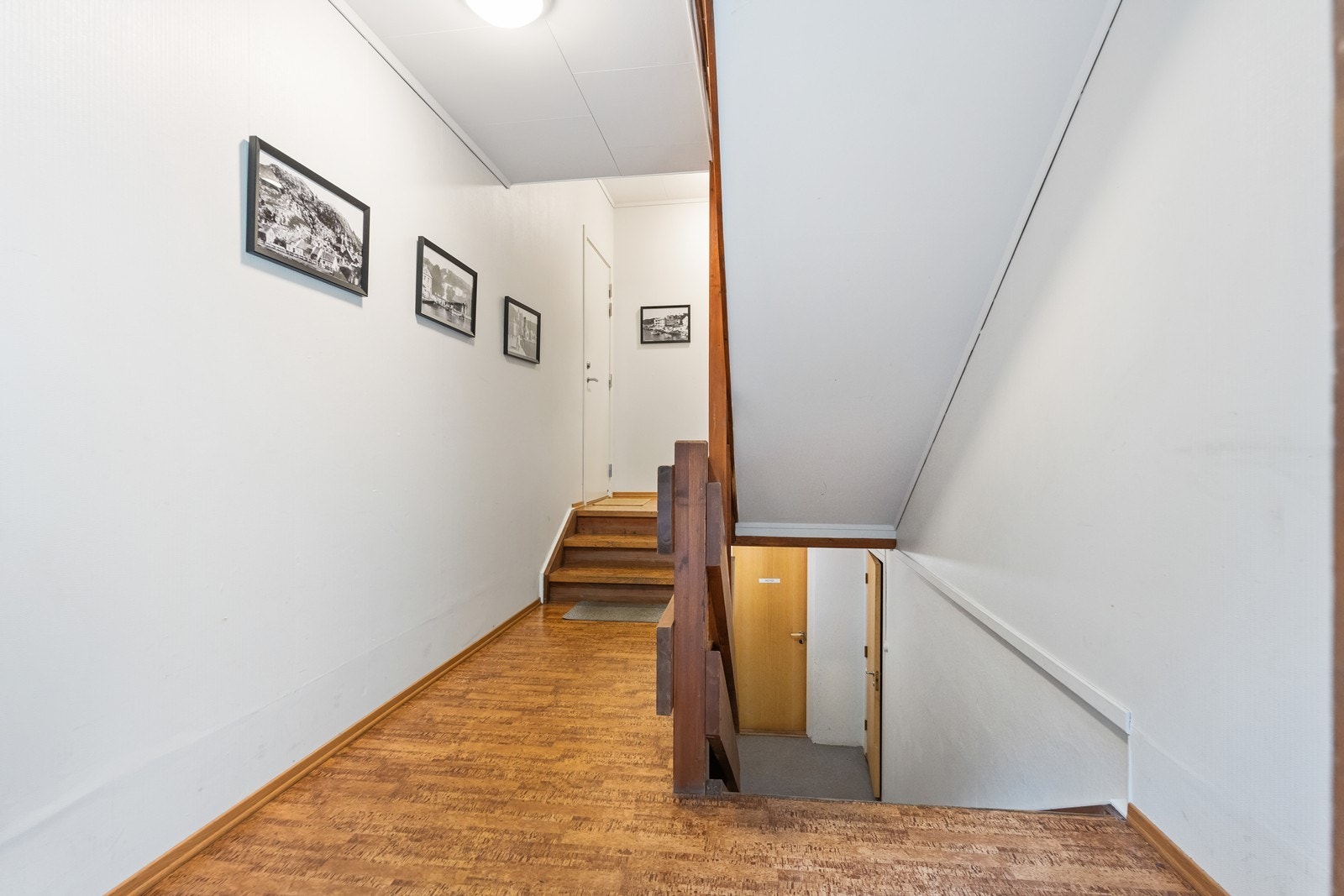 Felles gang med trapp ned til kjeller med egen bod og felles vaskerom. Galleribilde