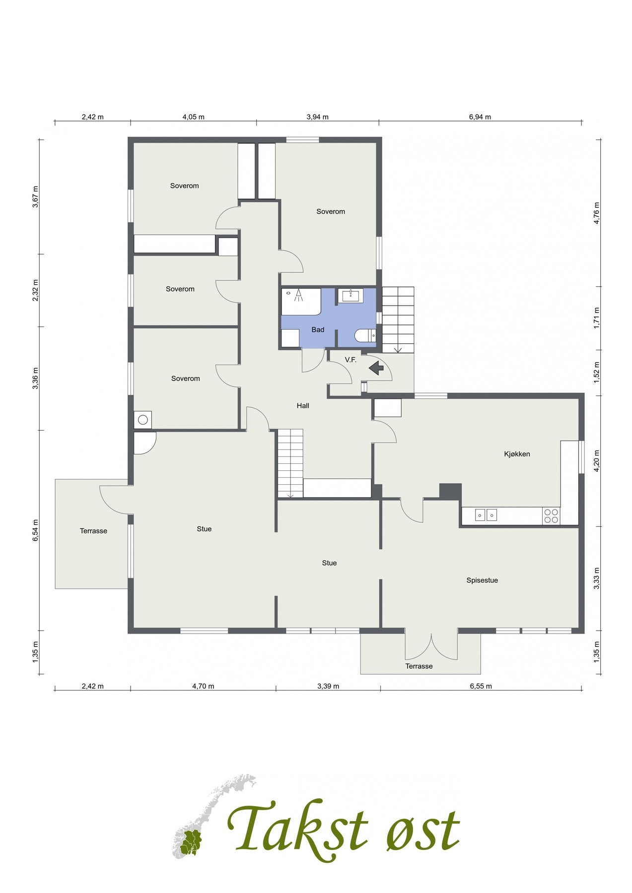 Plantegning 1. etasje. Galleribilde