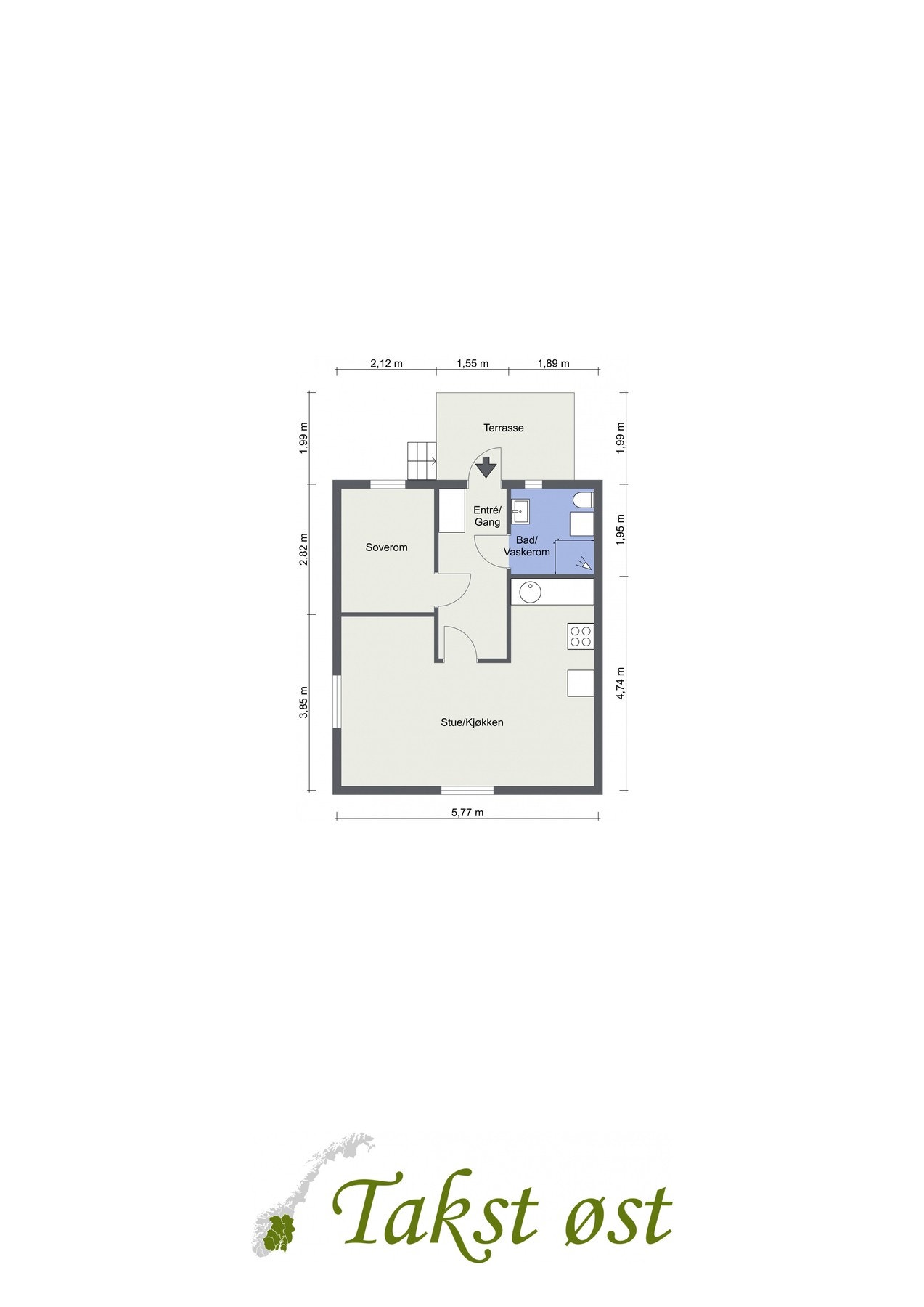 Plantegning 1. etasje garasje. Galleribilde