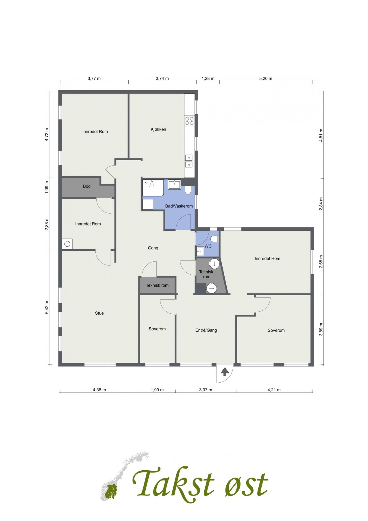 Plantegning underetasje. Galleribilde