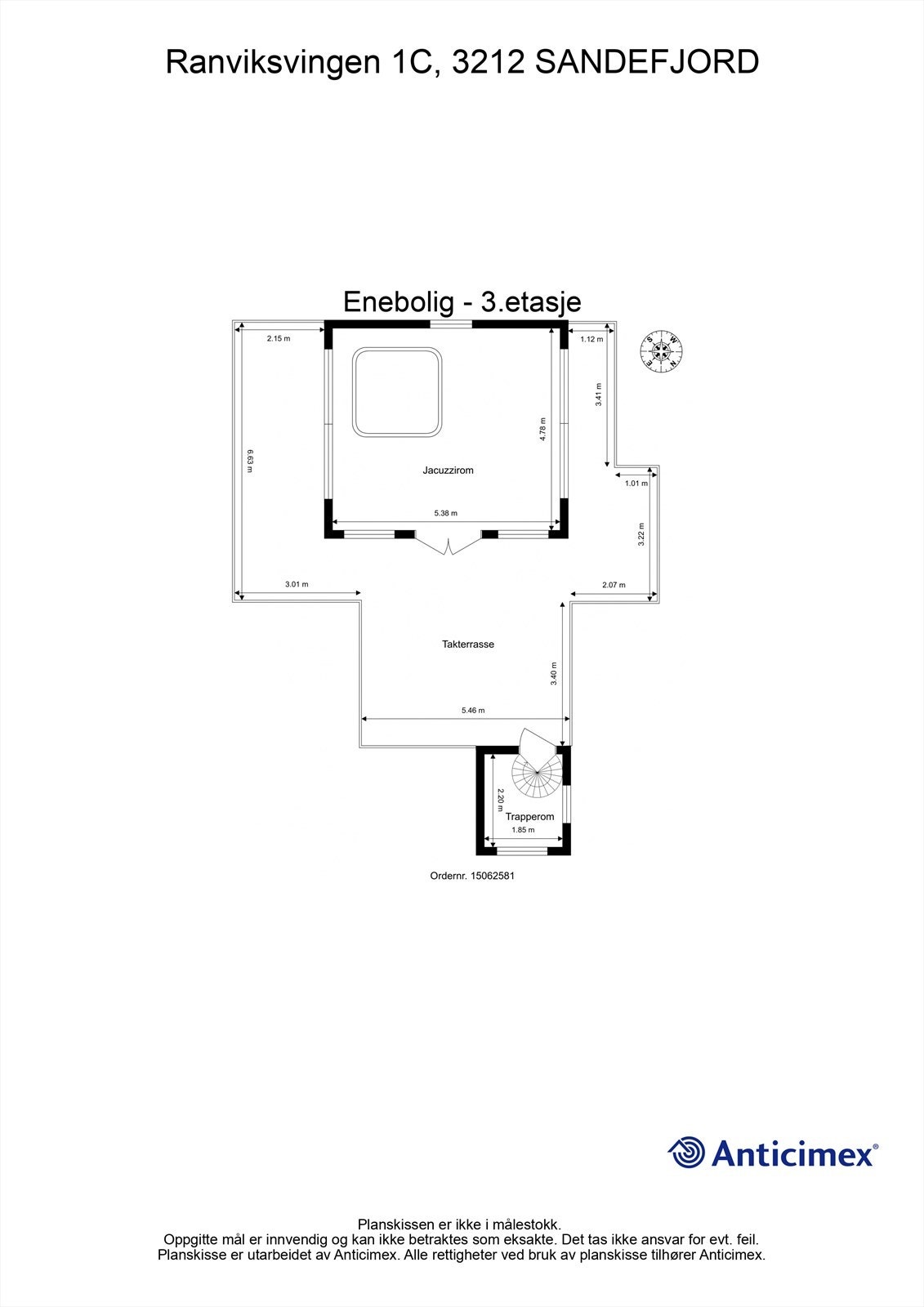 Plantegning 3.etasje. Galleribilde