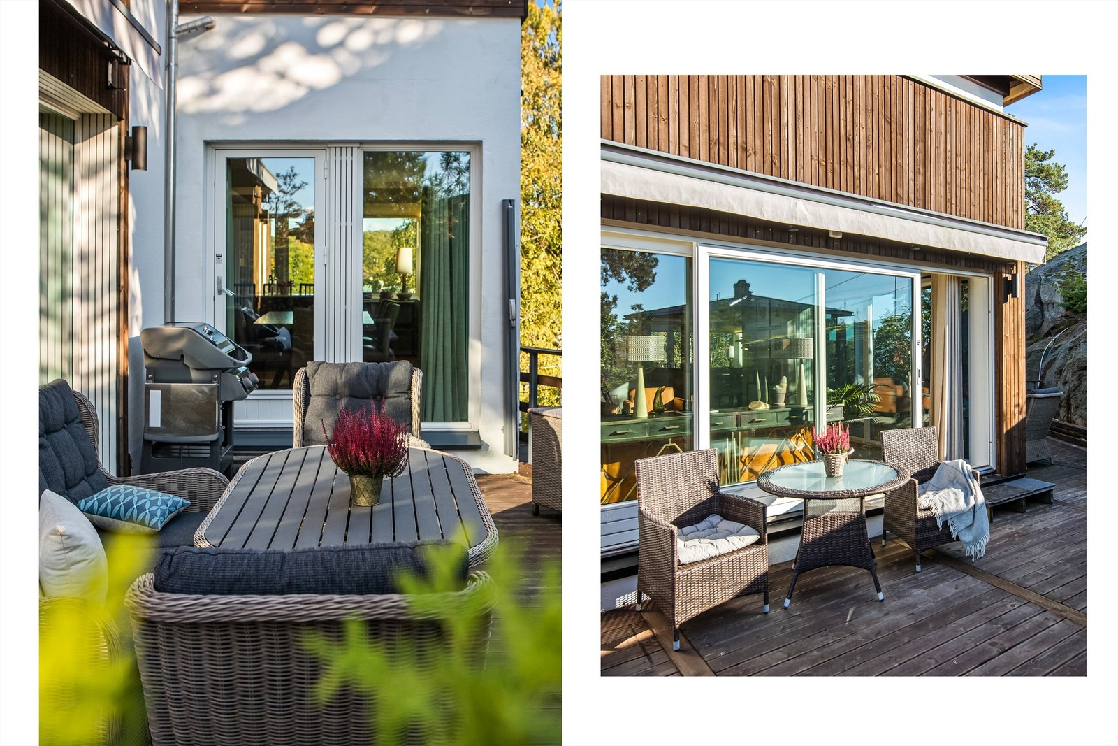 Velkommen til bords. Her sitter du både lunt og usjenert til. Det er også montert stor og praktisk markise. Galleribilde