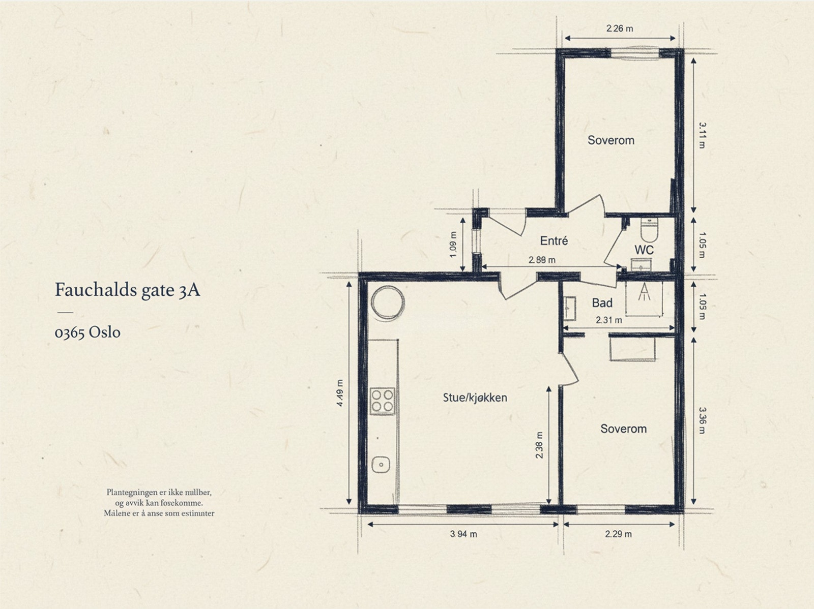 Alternativ plantegning. Megler tar forbehold at endringene ikke er undersøkt. Galleribilde