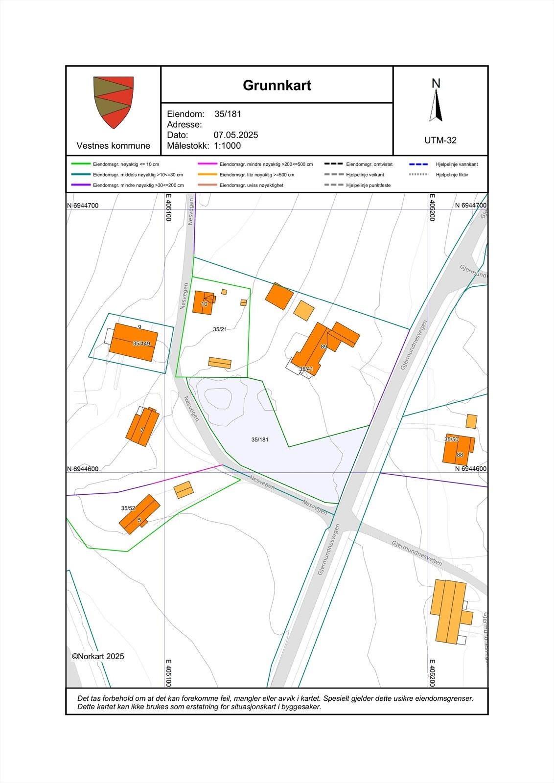 Kart gnr/bnr 35/181 Galleribilde