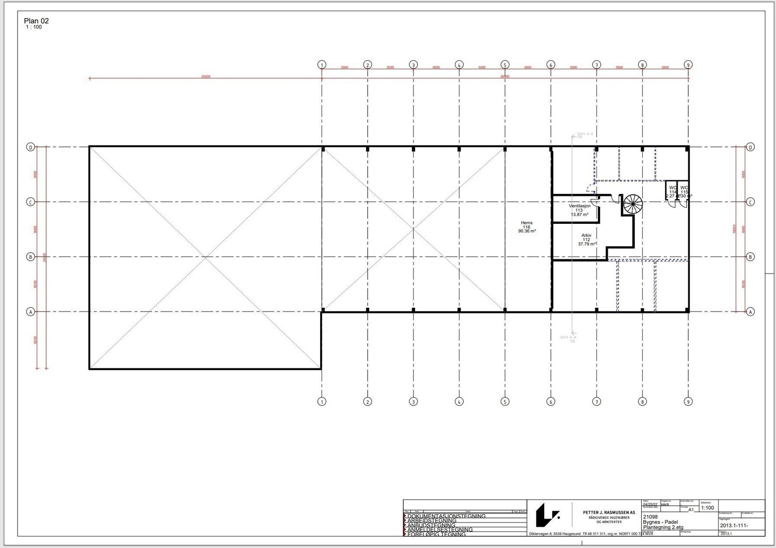 Plantegning 2.etg. Galleribilde
