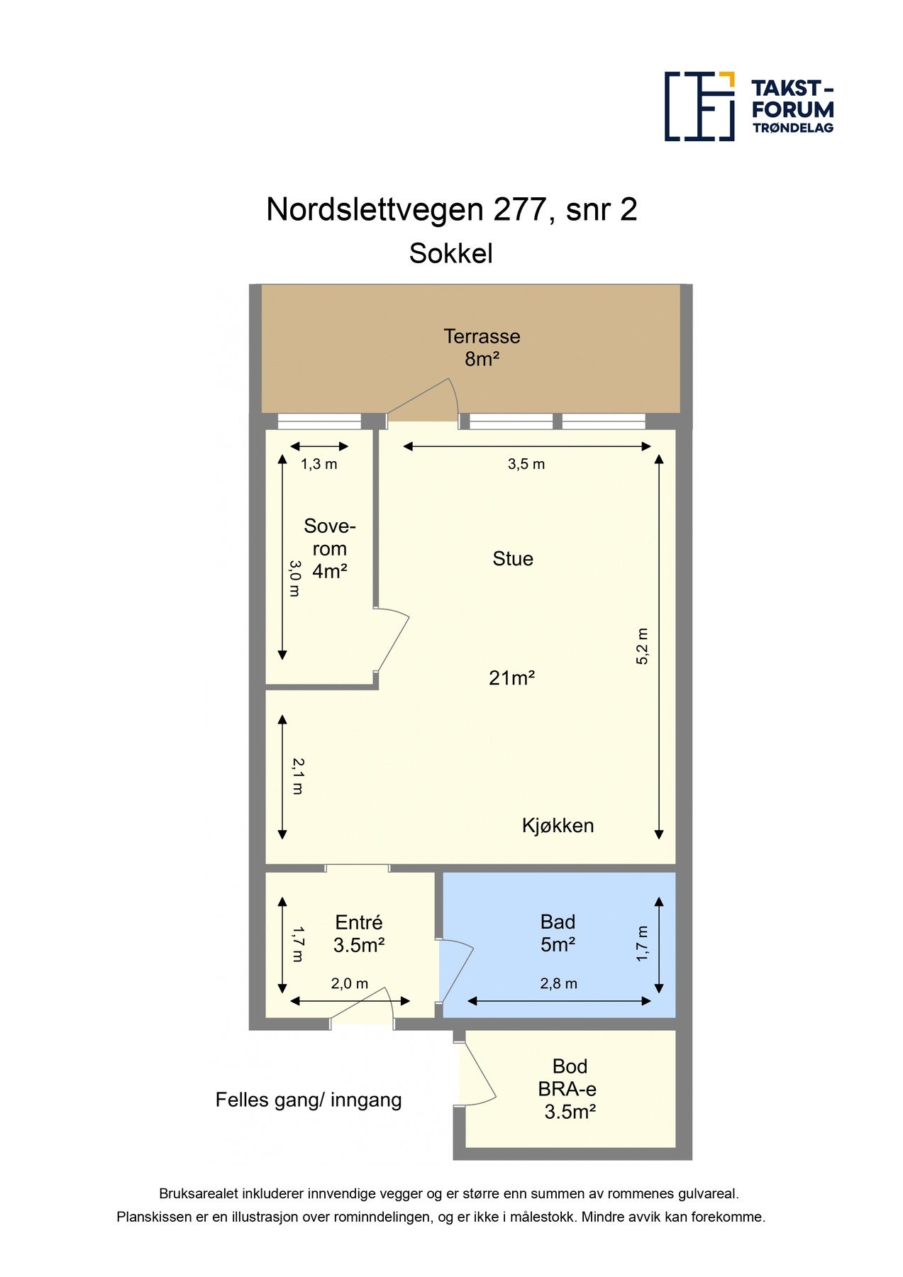 Planskisse sokkel. Galleribilde