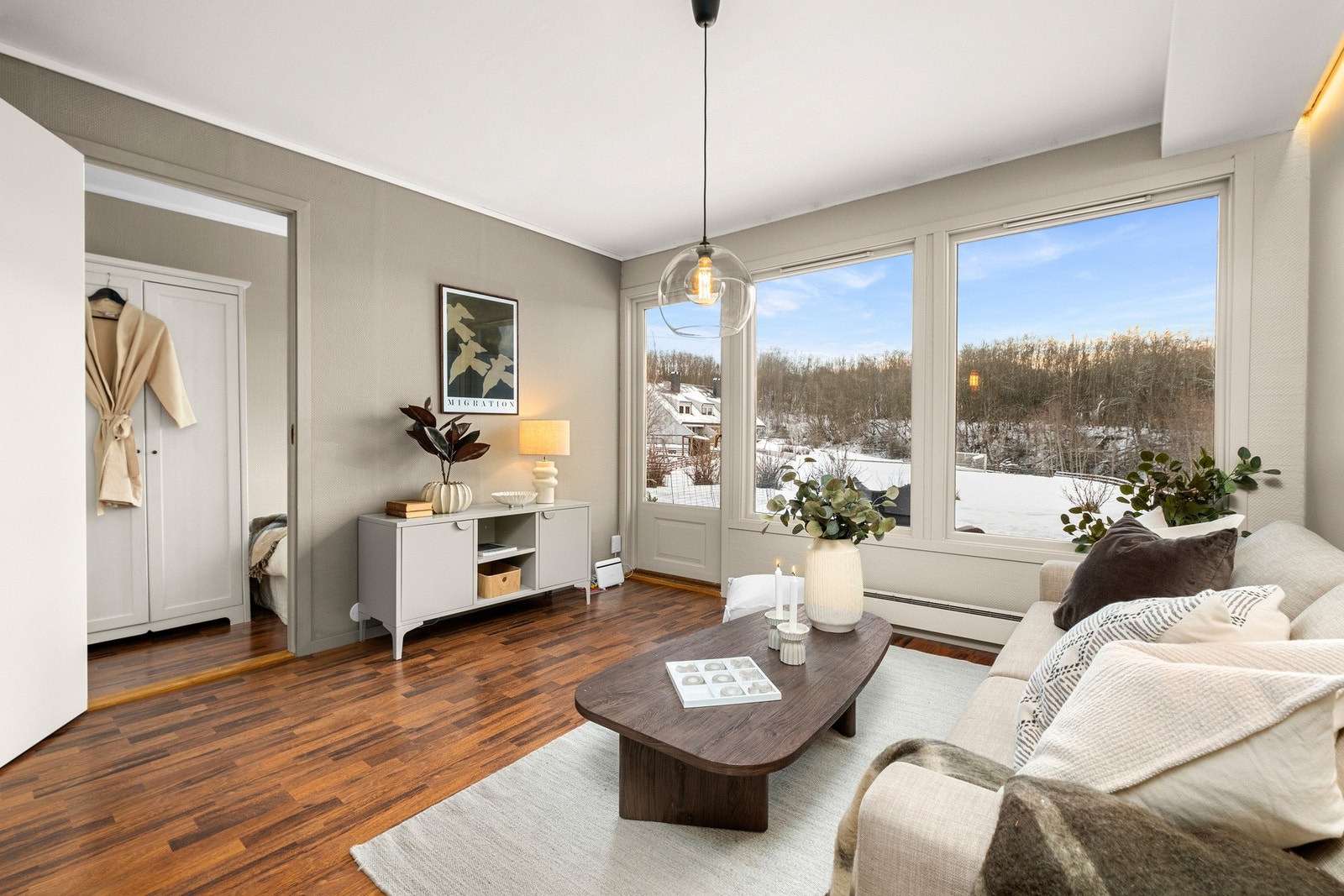 EiendomsMegler 1v/Elisabet Aass ønsker velkommen til denne koselige selveierleiligheten i Nordslettvegen 277. Leiligheten har en flott og skjermet beliggenhet i feltet. Foto: Michael Nøstvik Eid Galleribilde