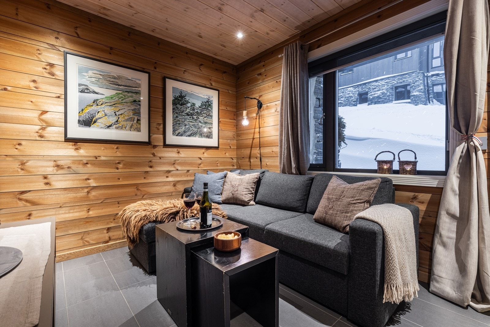 Tv Stuen med sovesofa Galleribilde