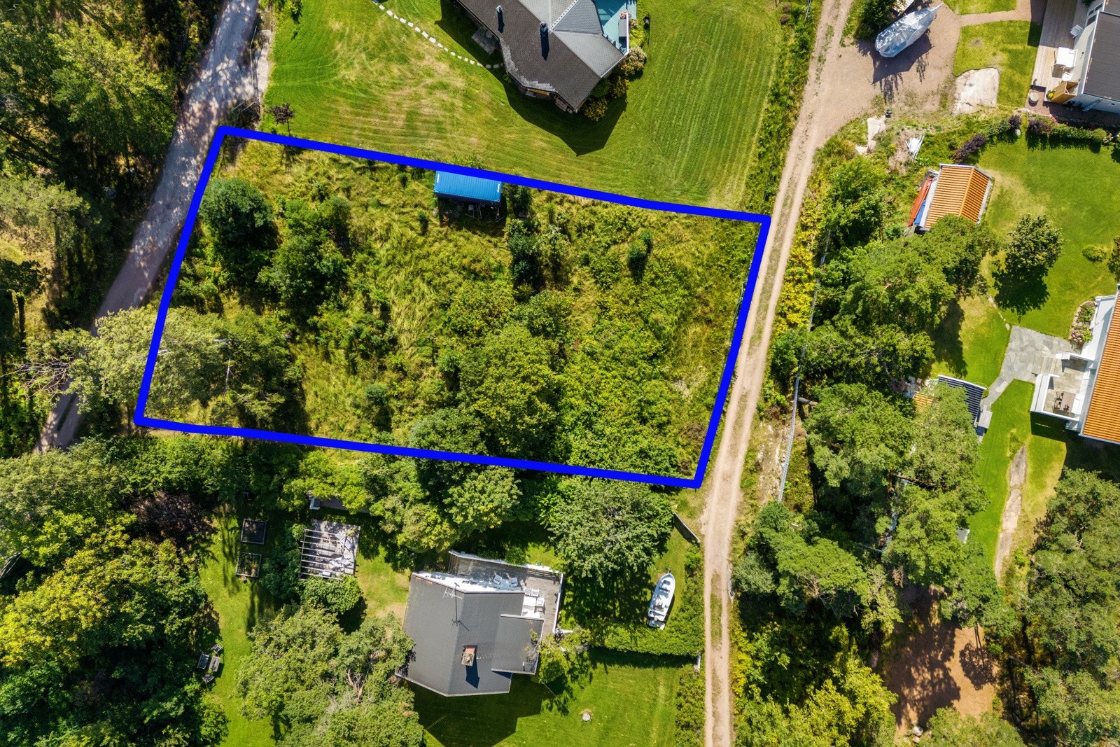 Tomten med ca. tomtegrenser. Galleribilde