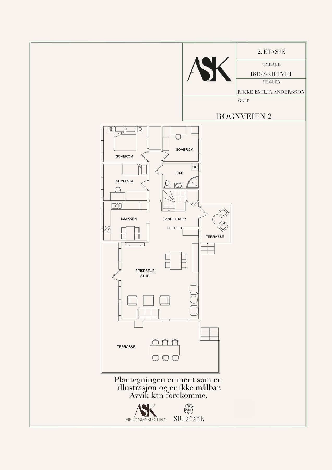Plantegning for å gi en god oversikt over hovedetasjen Galleribilde