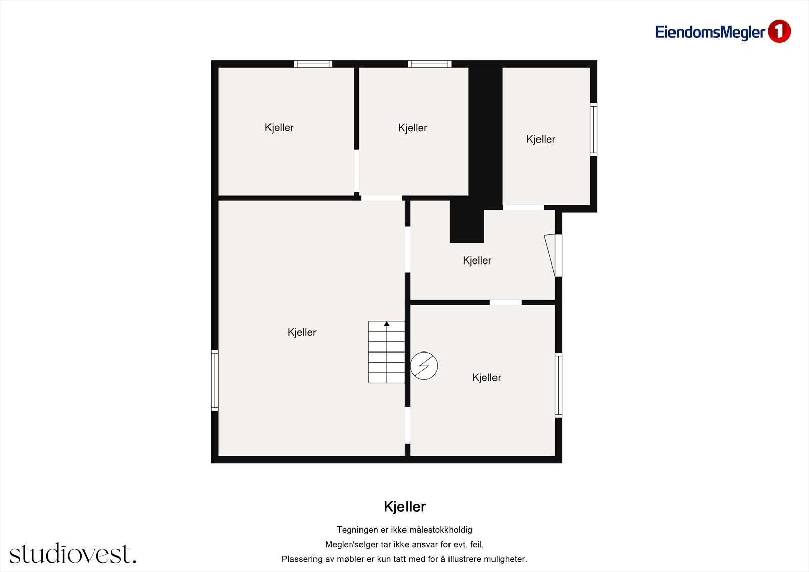 Uinnredet kjeller tiltenkt fremtidig leilighet Galleribilde