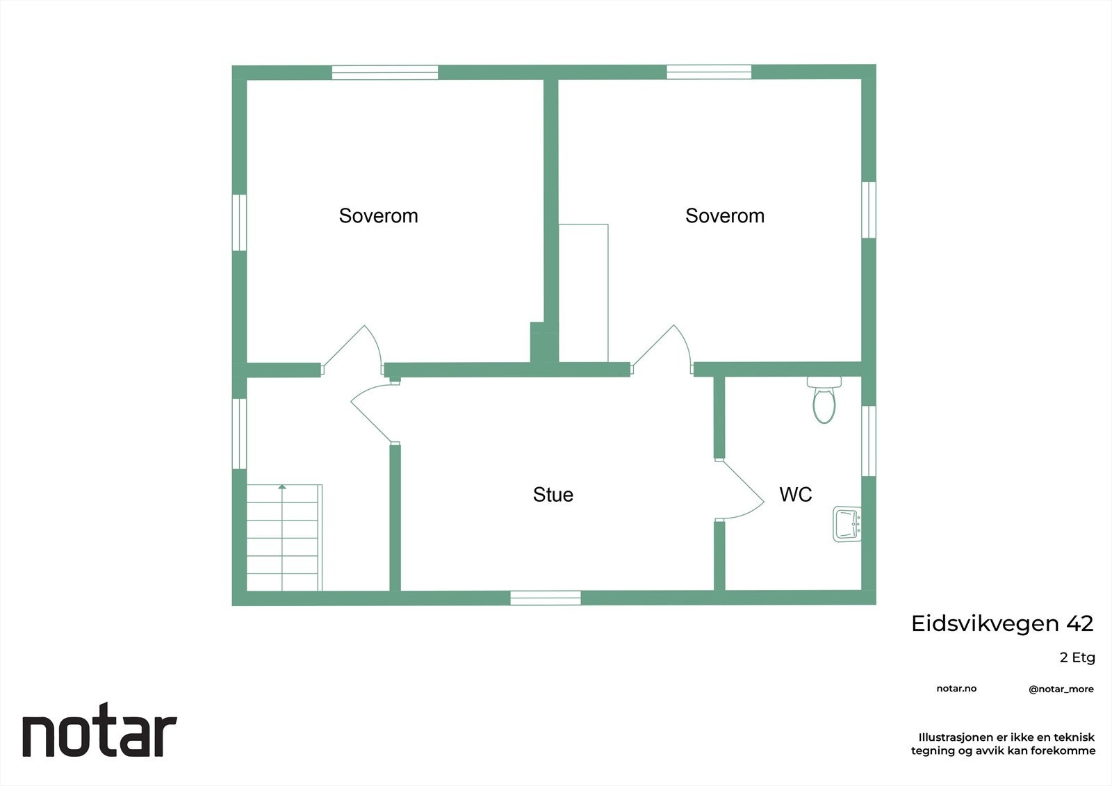Planløsning loftsetasje Galleribilde