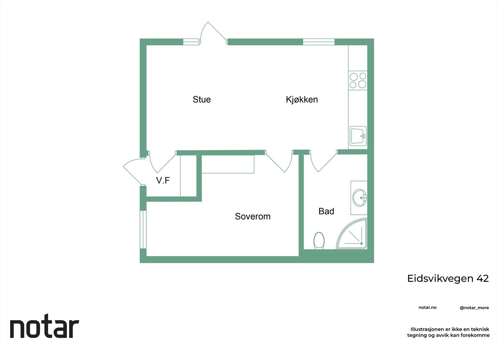Leilighet nede nr 2 Galleribilde