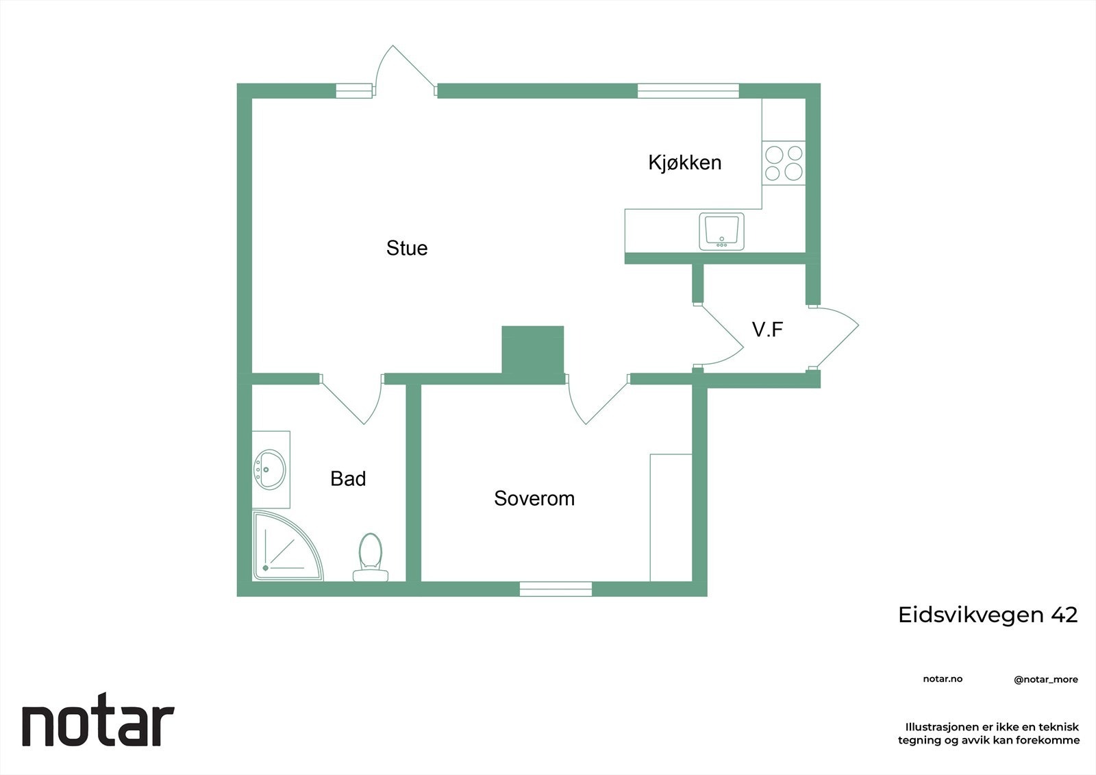 Leilighet nede nr 1 Galleribilde