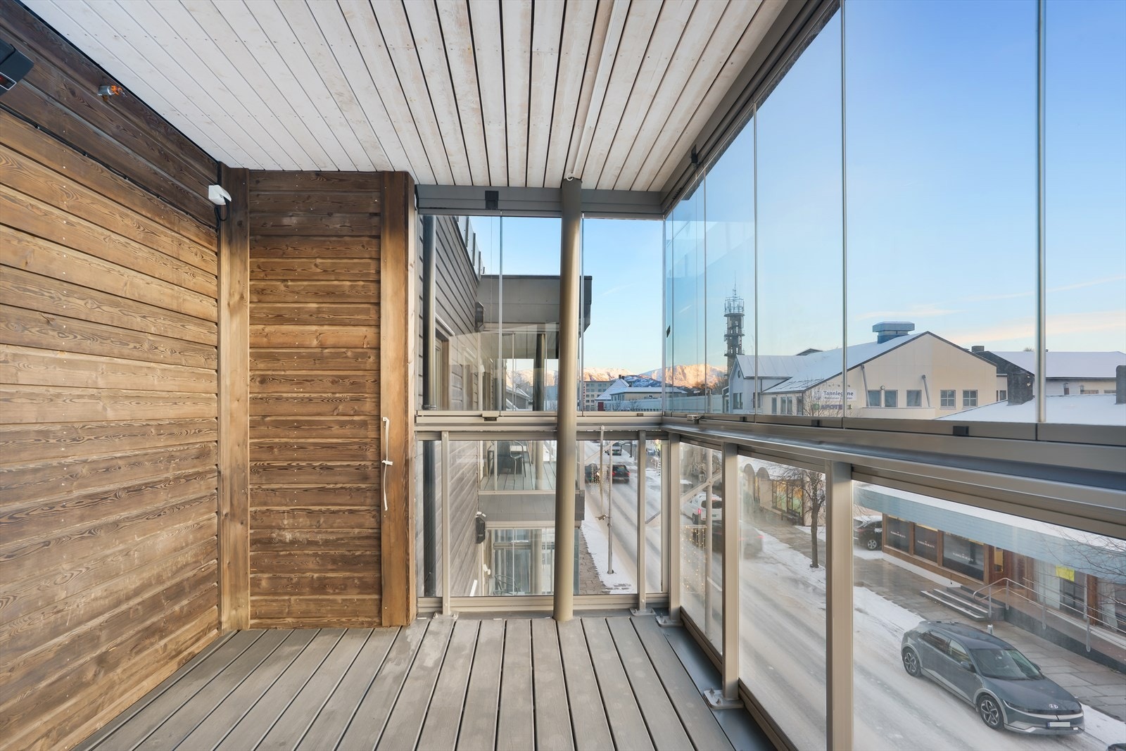 Terrassevarmer er montert. Galleribilde