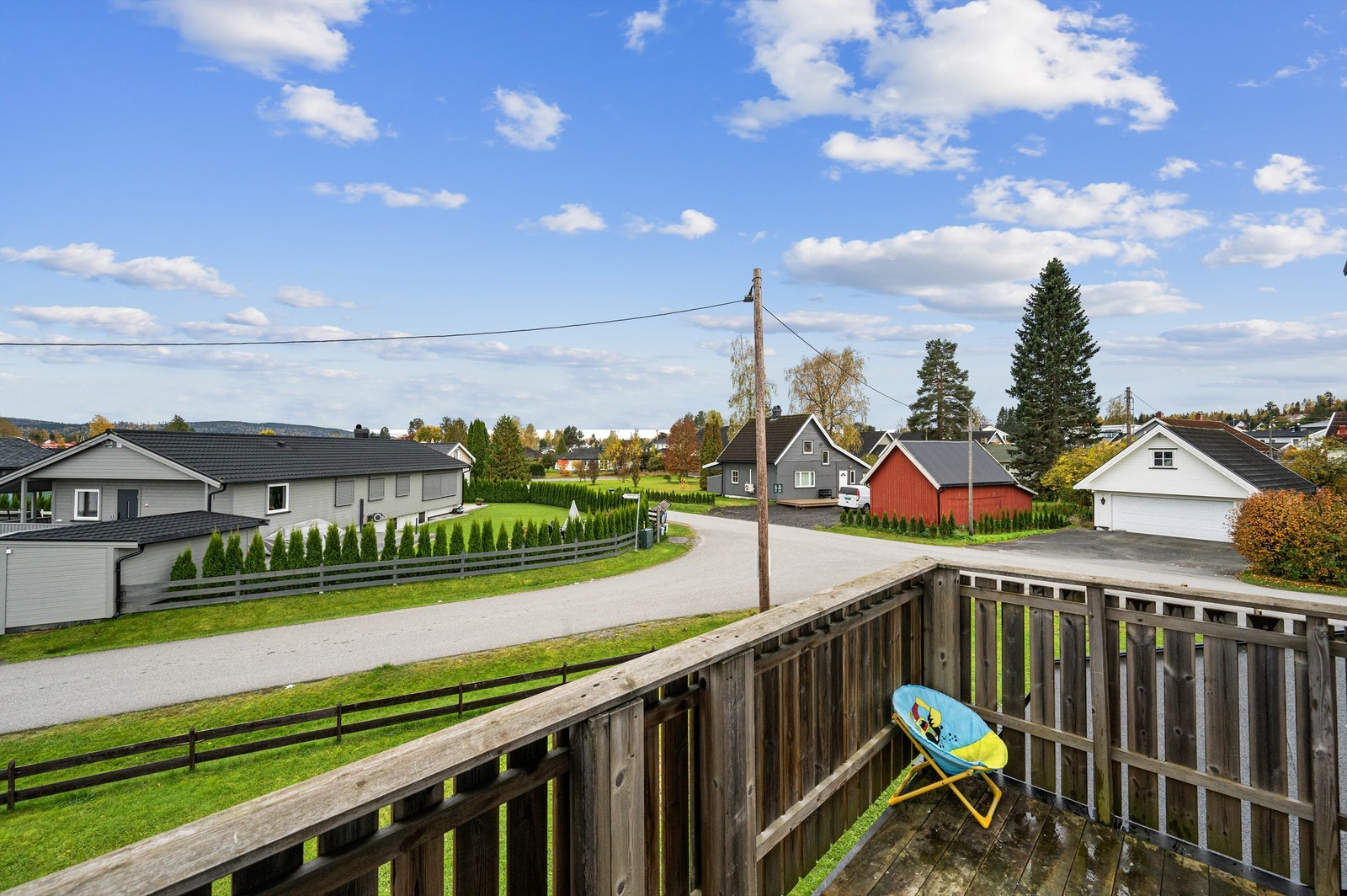 Selger informerer om flotte solforhold med sol fra ca. kl. 08:00 til 20:00 på høysommer. Galleribilde