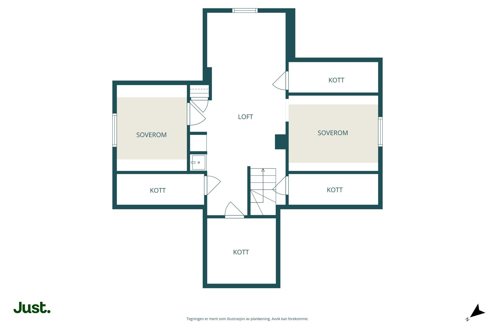 Planskisse loftsetasje Galleribilde