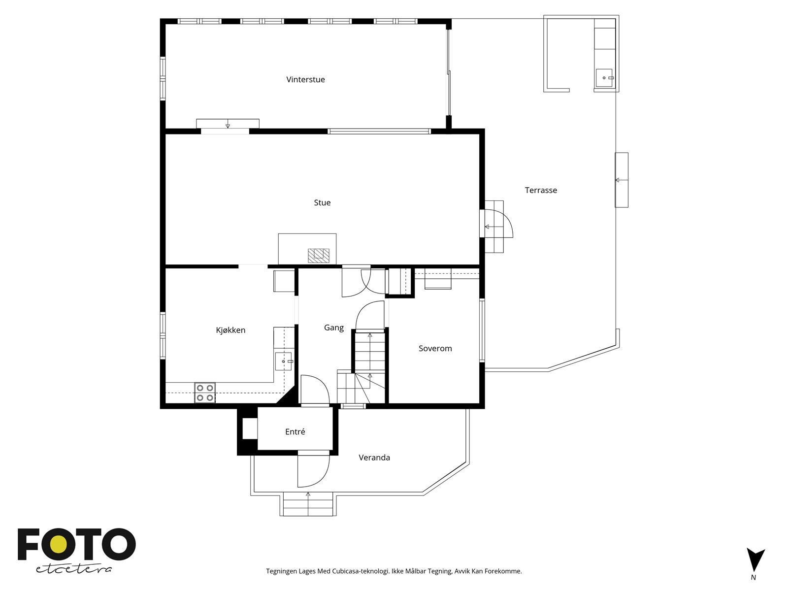 Plantegning 1. etasje Galleribilde
