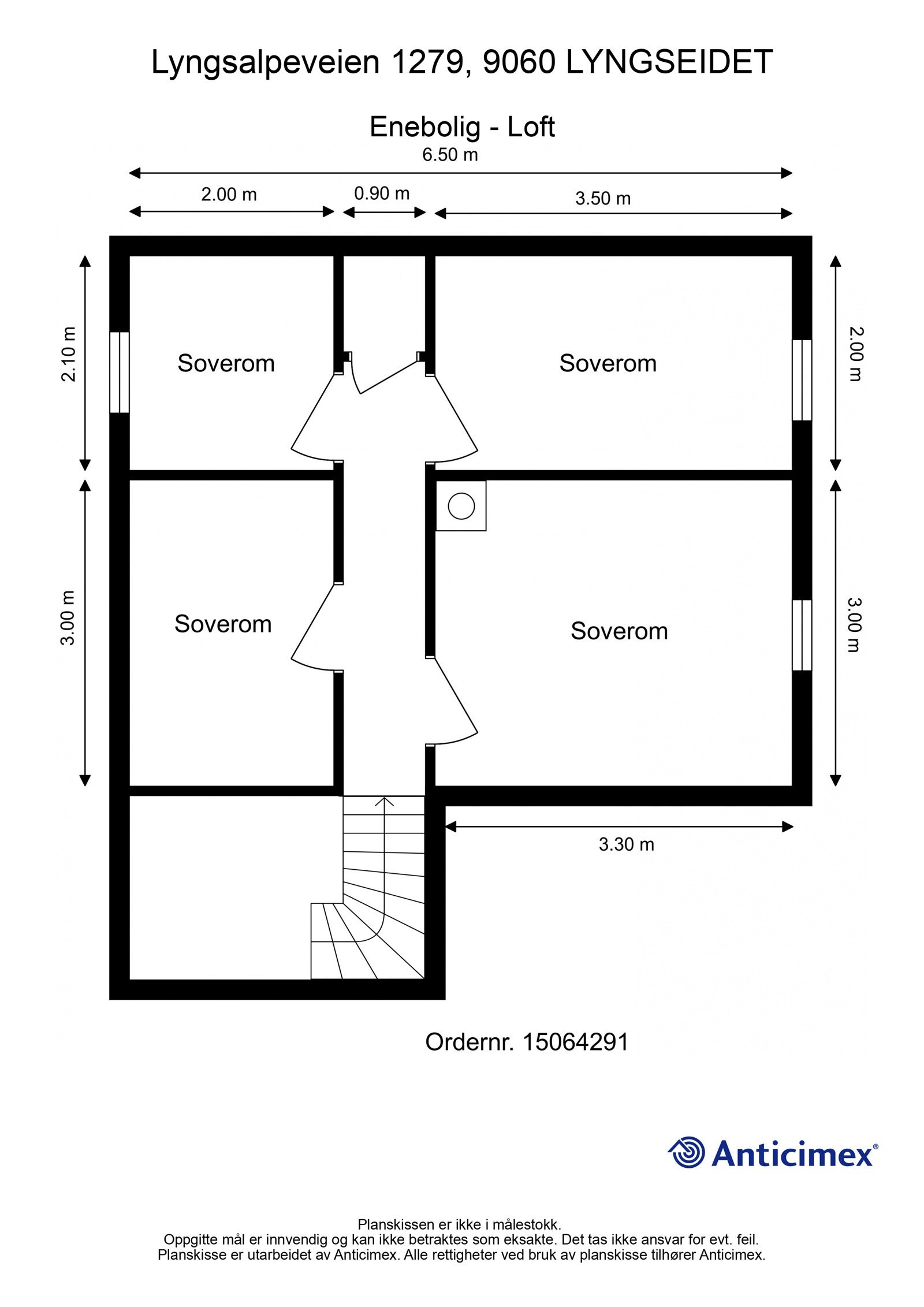 Plantegning loft. Galleribilde