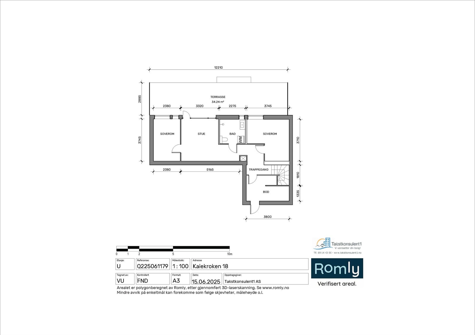 Plantegning - Underetasje. Galleribilde