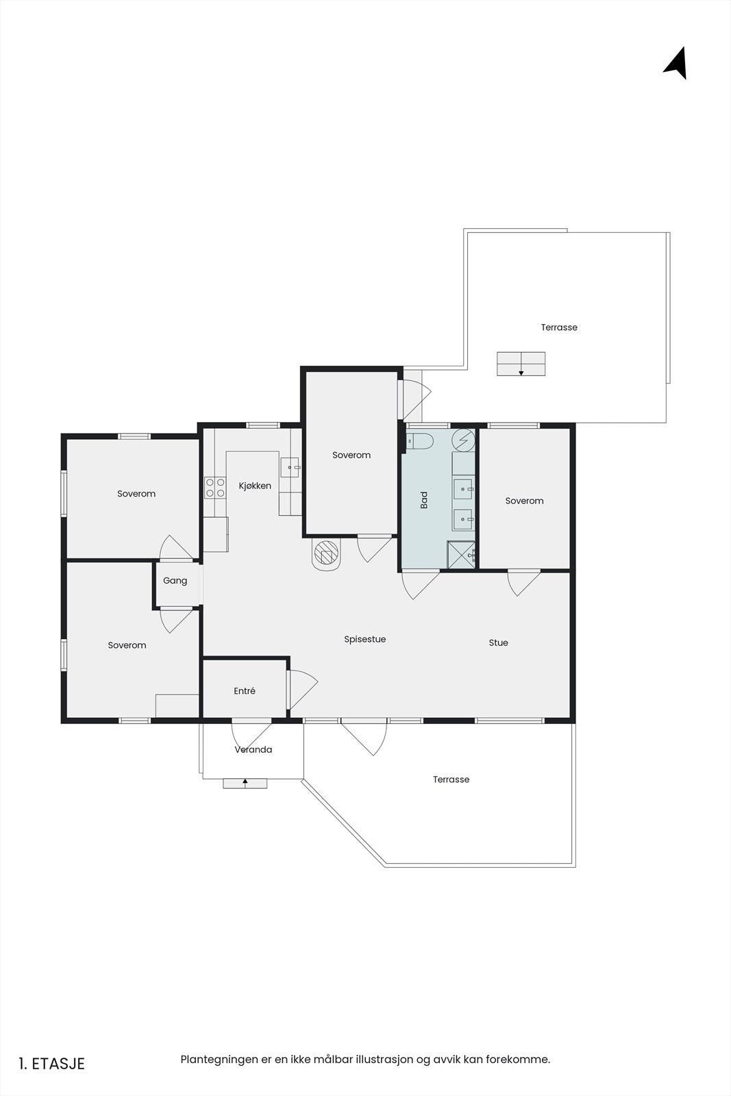 Plantegning for hovedboligen. Galleribilde