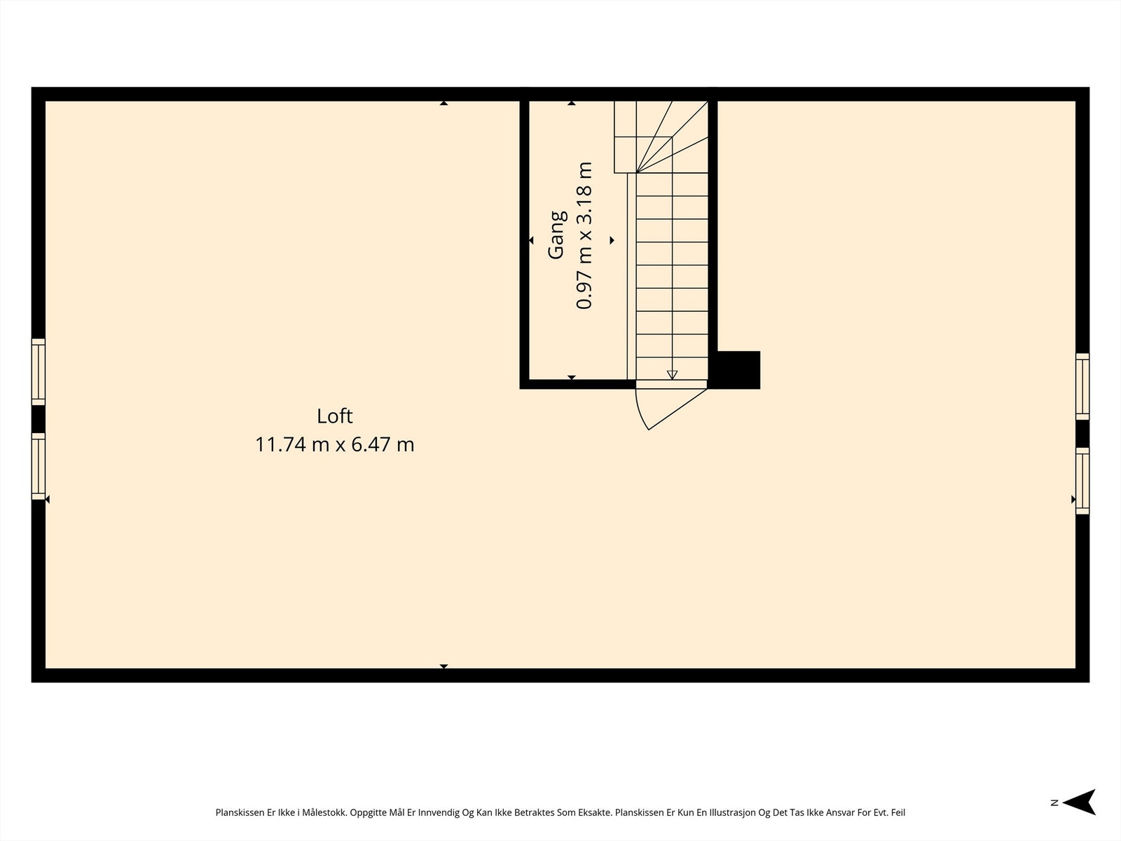 Plantegning loft Galleribilde