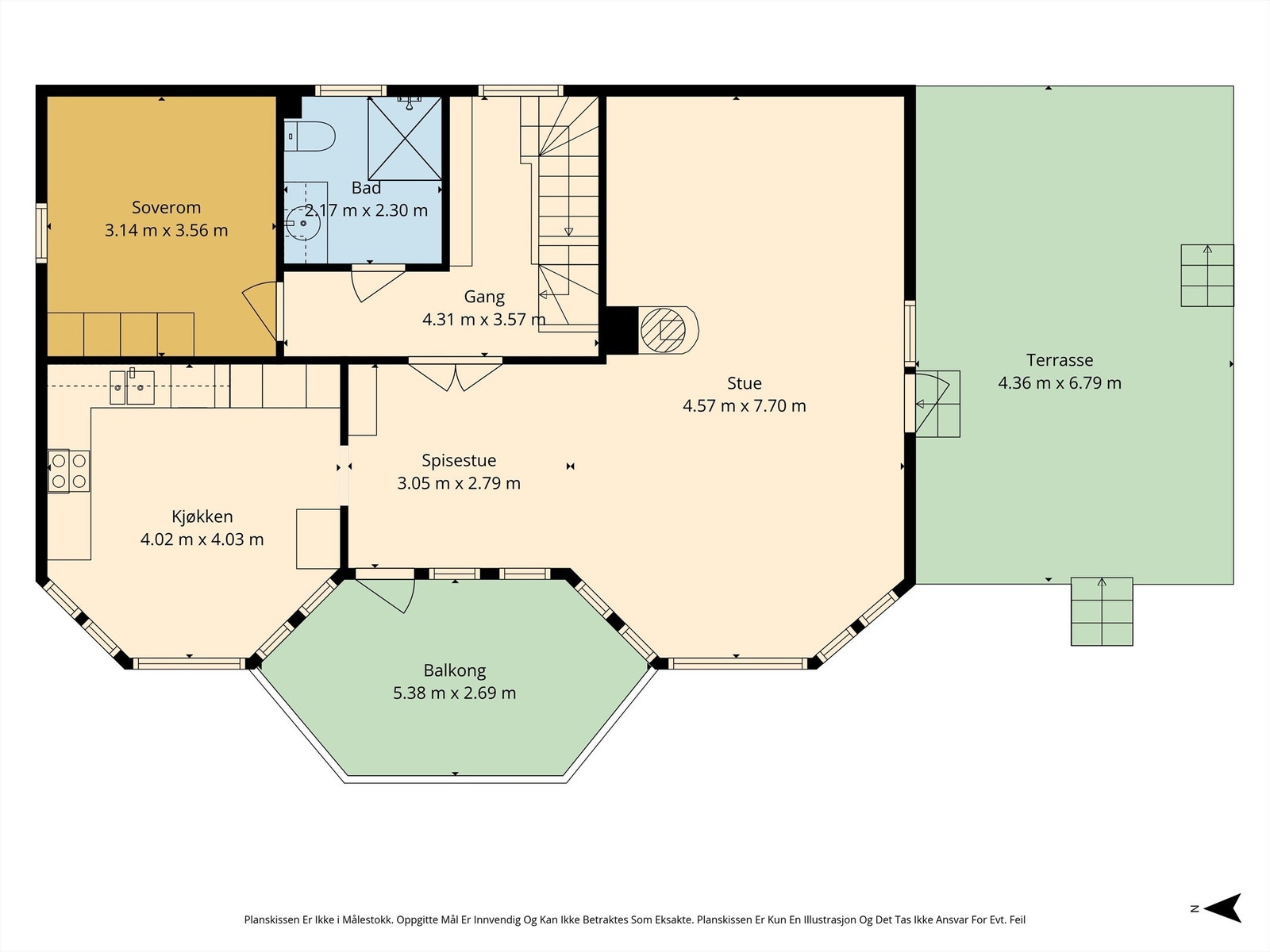 Plantegning 1.etg. Galleribilde