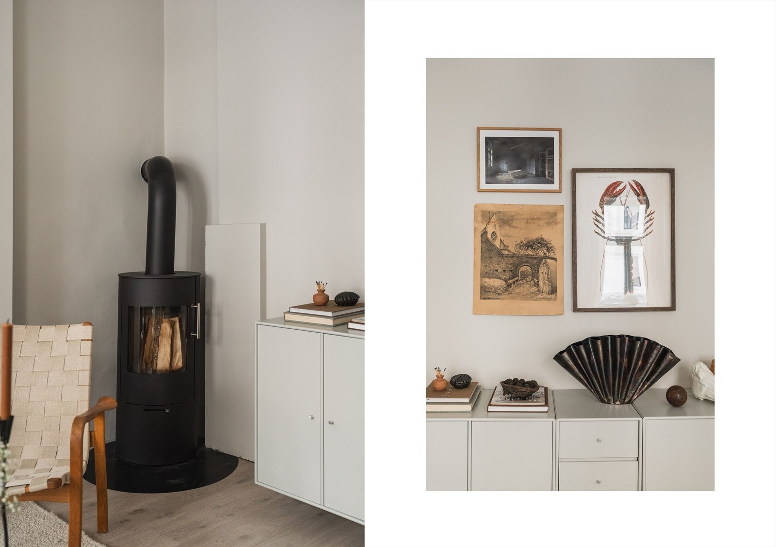 Moderne og stemningsfull peis med glassdører - Pipeløp ble rehabilitert i 2015 Galleribilde