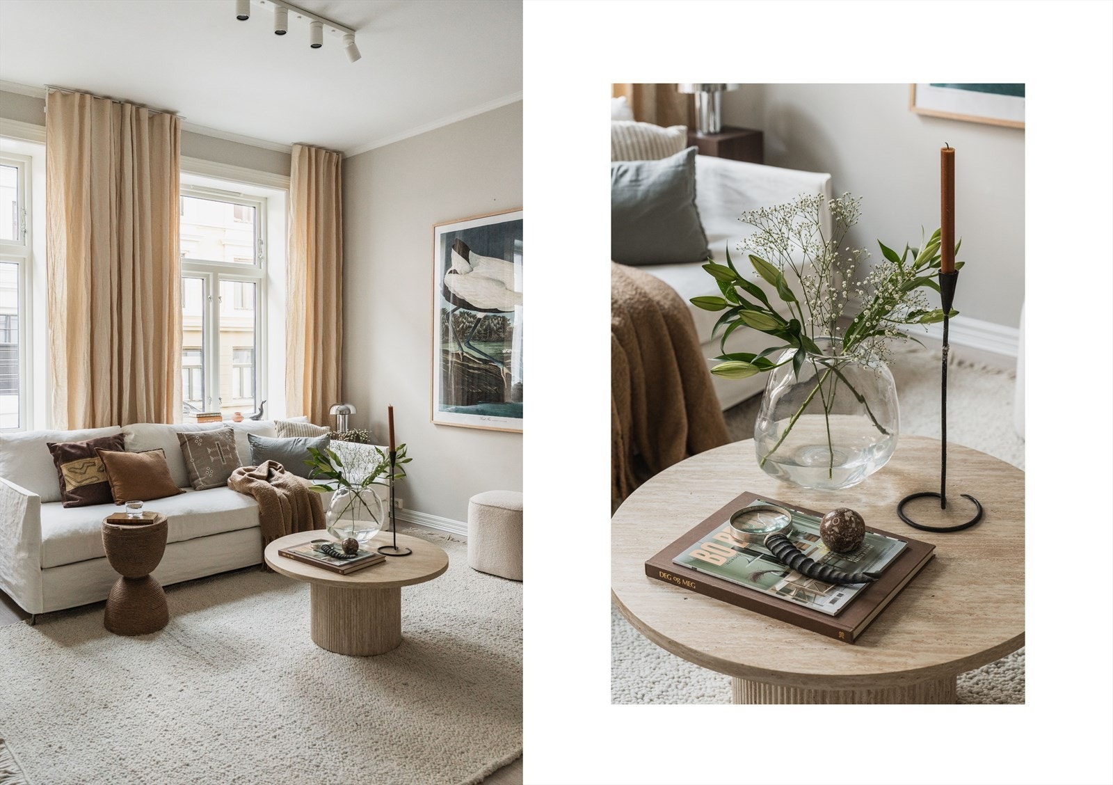 Slette vegger malt i en moderne og delikat palett Galleribilde