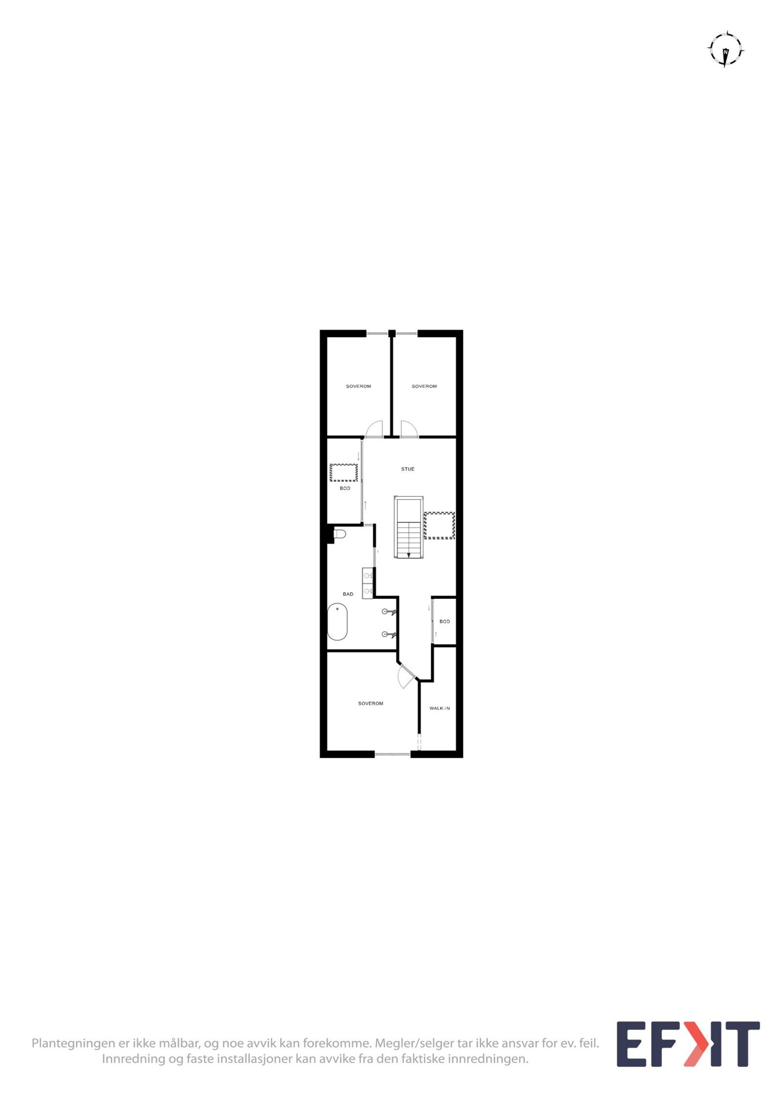 Plantegning loftetasje Galleribilde