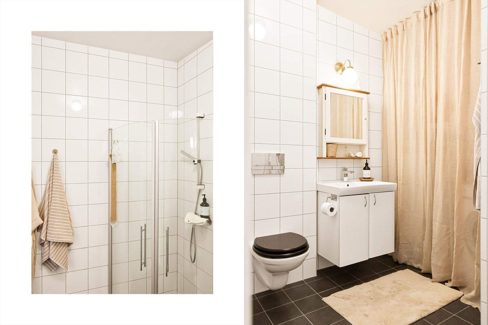 "Vaskerommet" er plassert i en vinkel på badet, der det i dag er forheng. Galleribilde