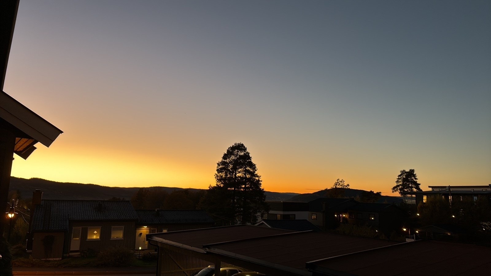 Solnedgang oktober Galleribilde