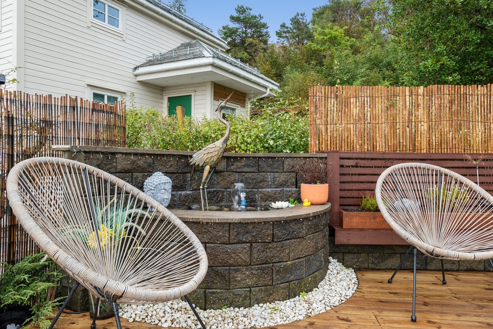 Detaljbilde fra terrassen. Galleribilde