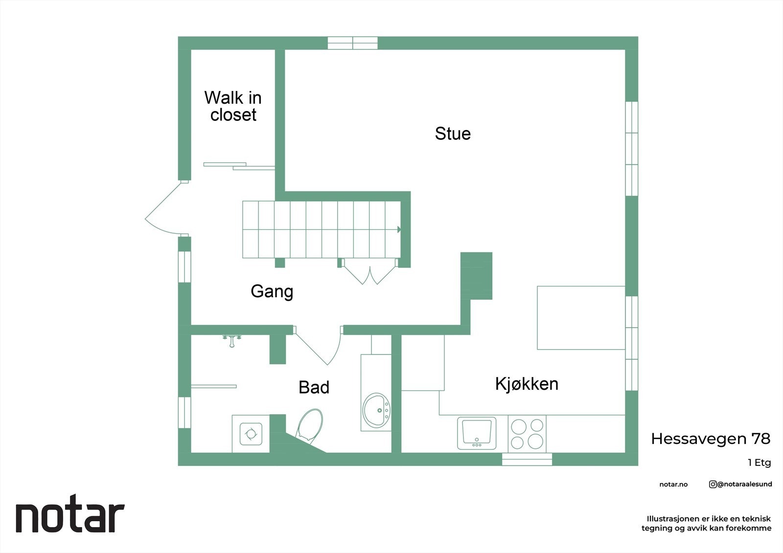 Planløsning 1. Etasje. Galleribilde