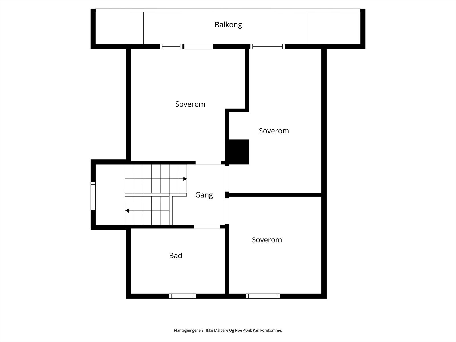 Planskisse andre etasje. Galleribilde