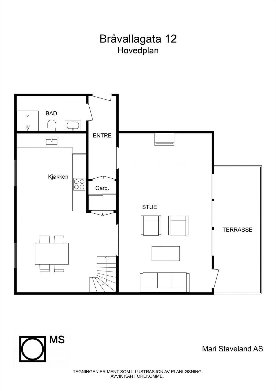 Plantegning hovedplan Galleribilde