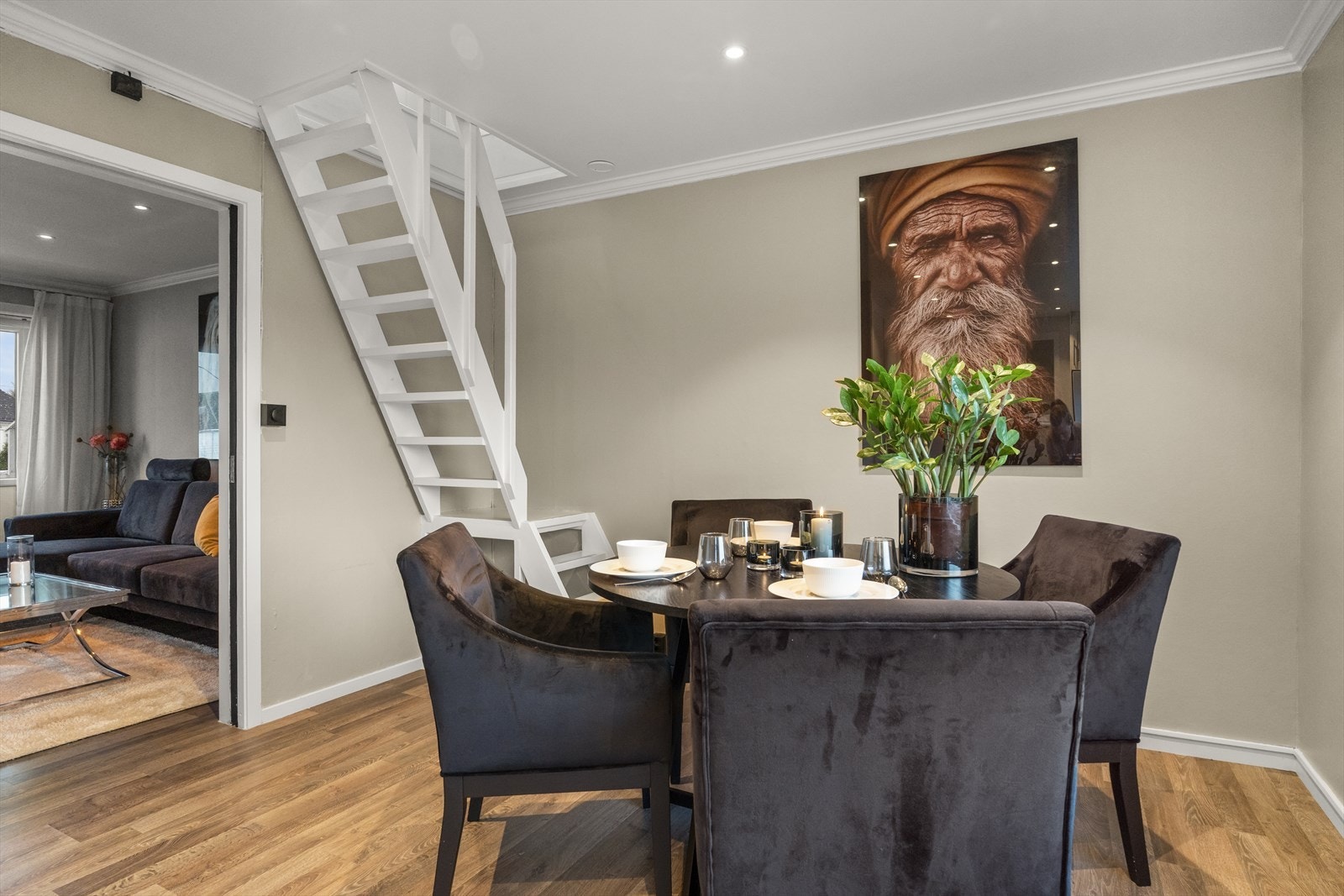 Her var det før soverom. Dette er nå omgjort til fordel for større kjøkken og bedre arealutnyttelse Galleribilde