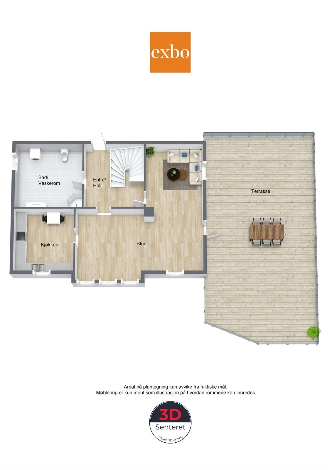 Plantegning første etasjen i hoveddel Galleribilde