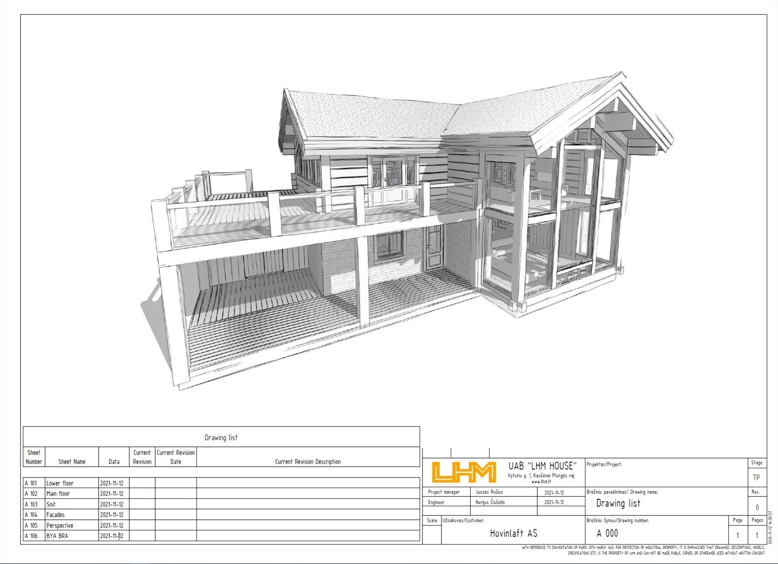 Eksempel på hytte prosjektert på tomt. Galleribilde